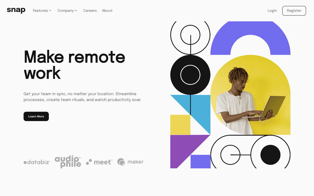 Music Application Landing Page